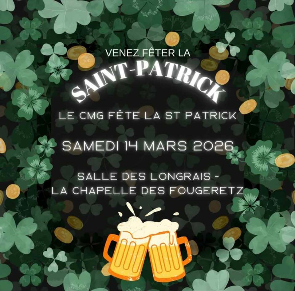 Le CMG fête la St Patrick le samedi 14 mars à La Chapelle-des-Fougeretz !