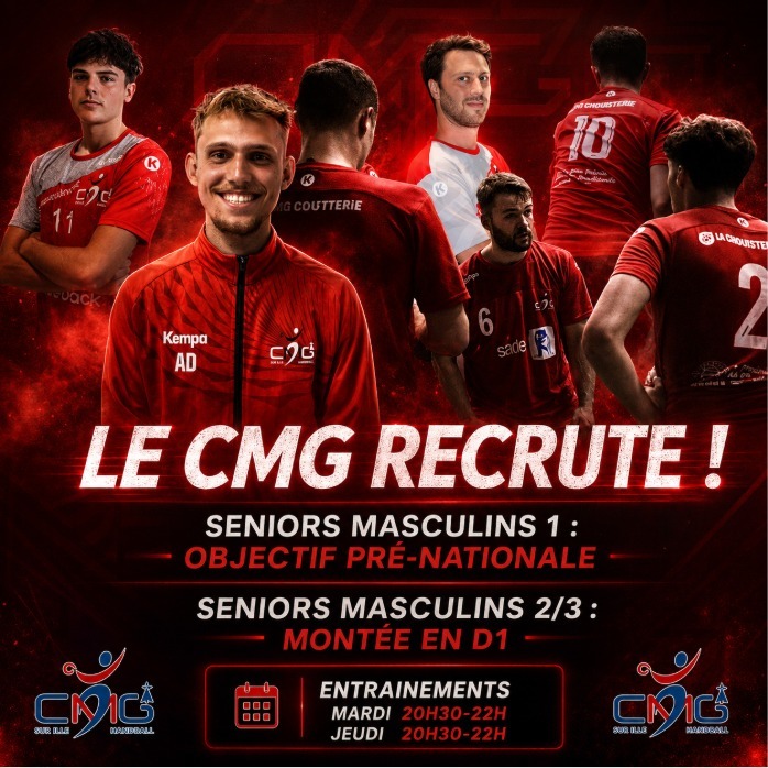 Le CMG Recrute ! Objectif Pré-Nationale et 1re Div pour les SG