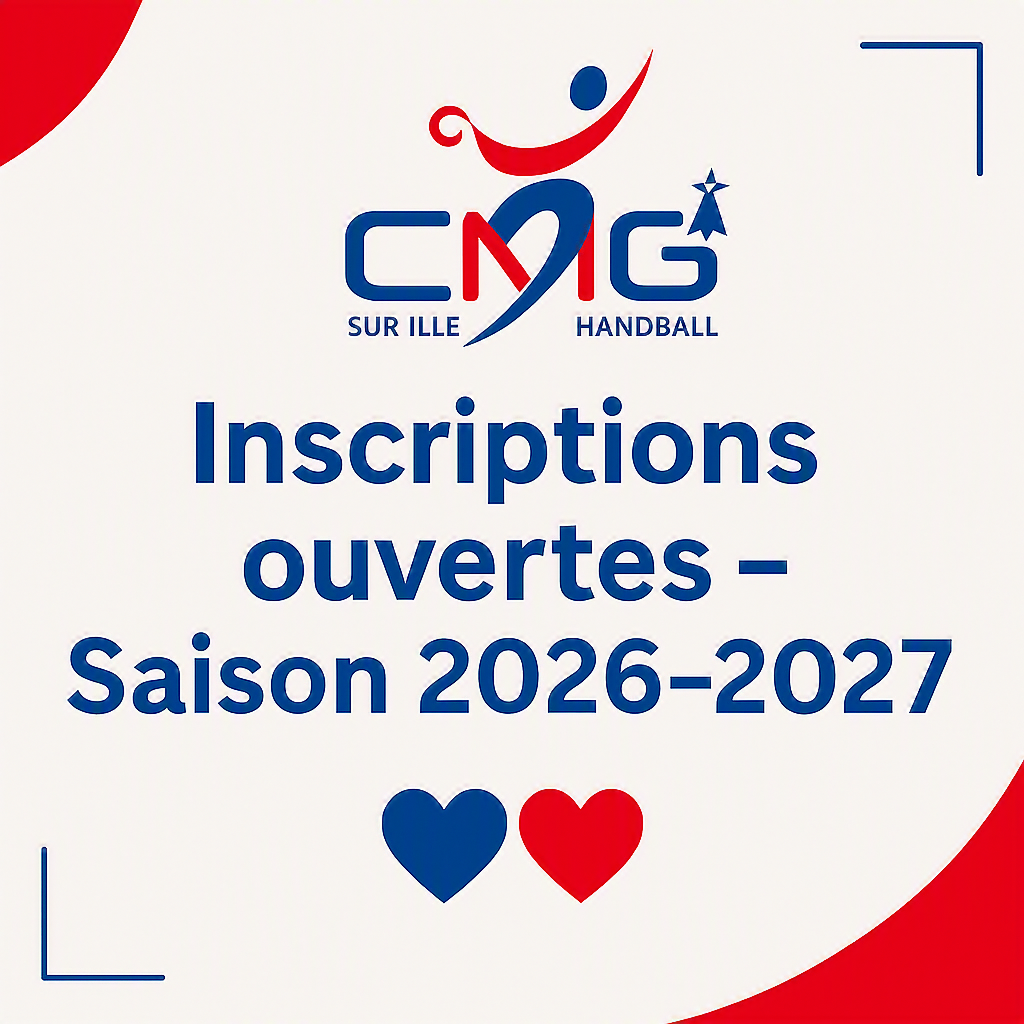 Inscriptions ouvertes Saison 2026/2027
