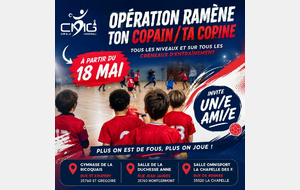 Opération «  Ramène ton Copain / Copine » ! Ouverture de nos créneaux d'entraînement