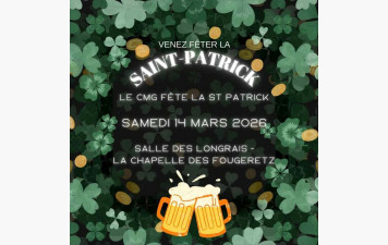 Le CMG fête la St Patrick le samedi 14 mars à La Chapelle-des-Fougeretz !