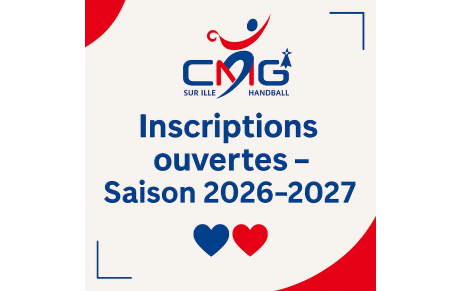 Inscriptions ouvertes Saison 2026/2027